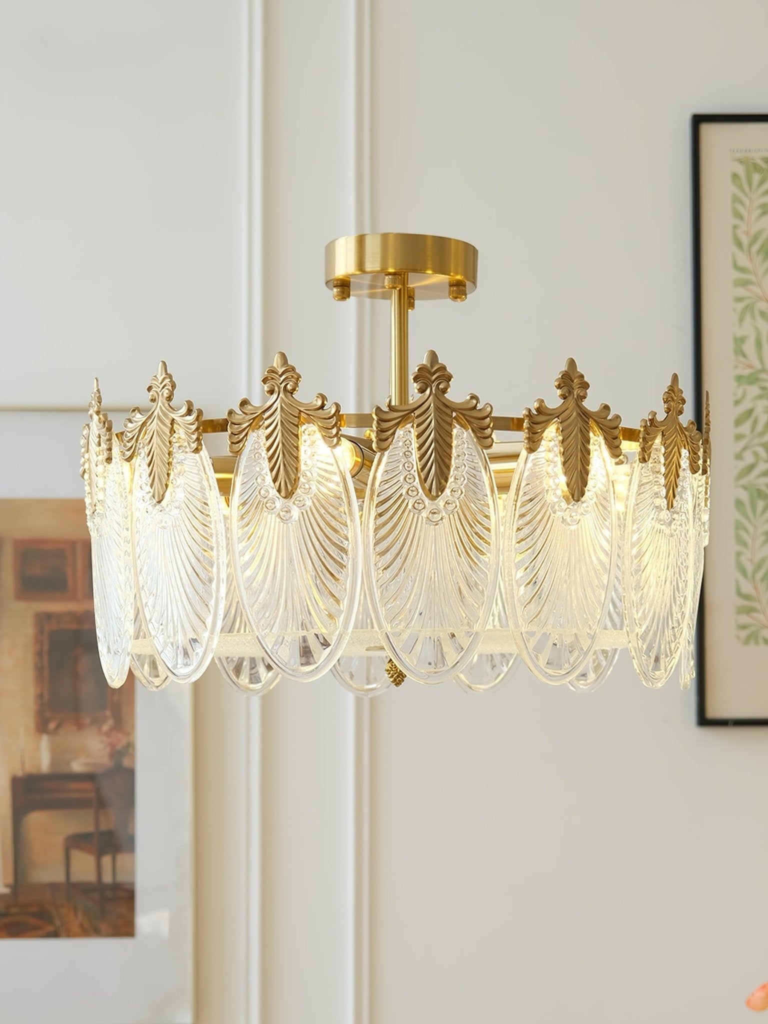 Artisan Glass Pattern Chandelier