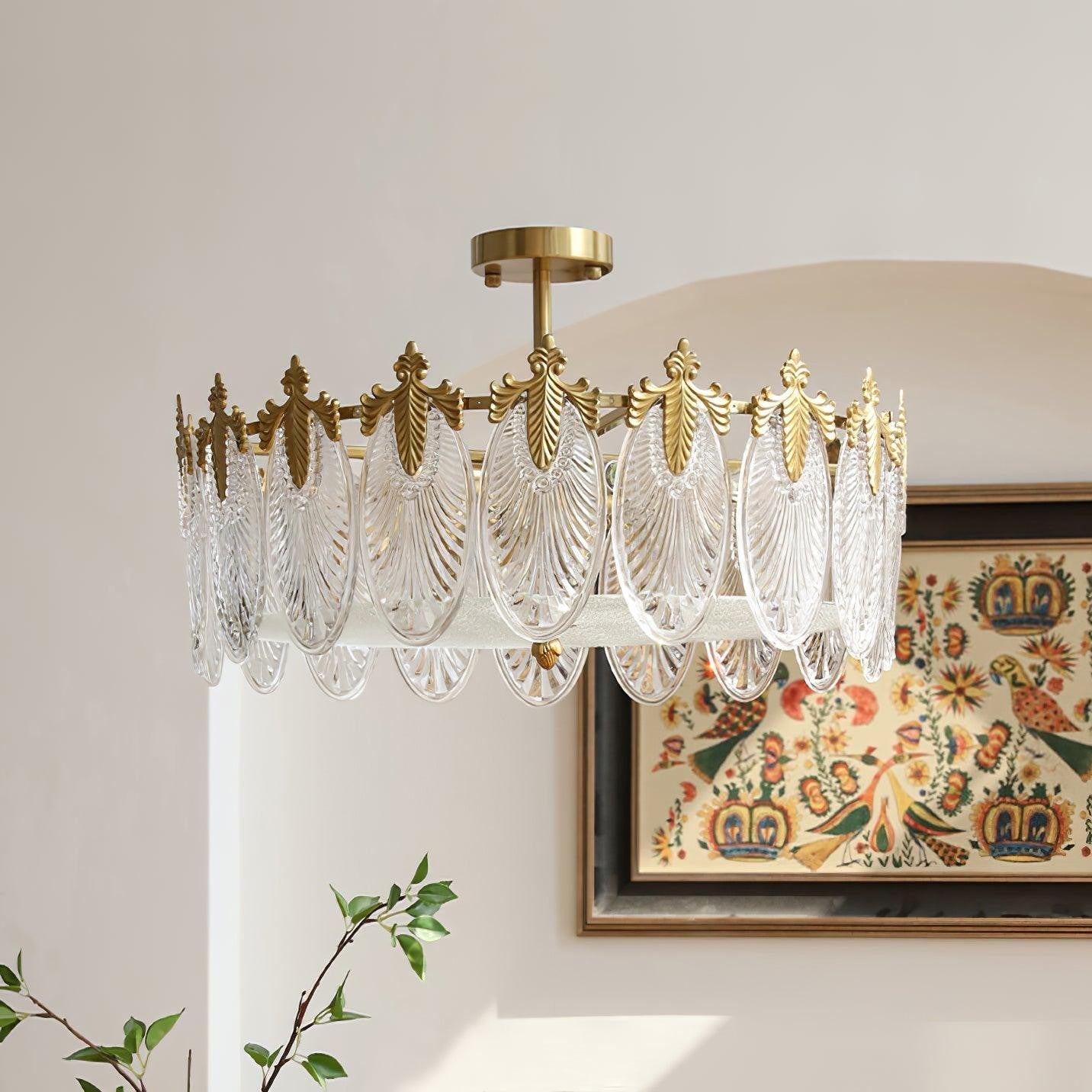 Artisan Glass Pattern Chandelier