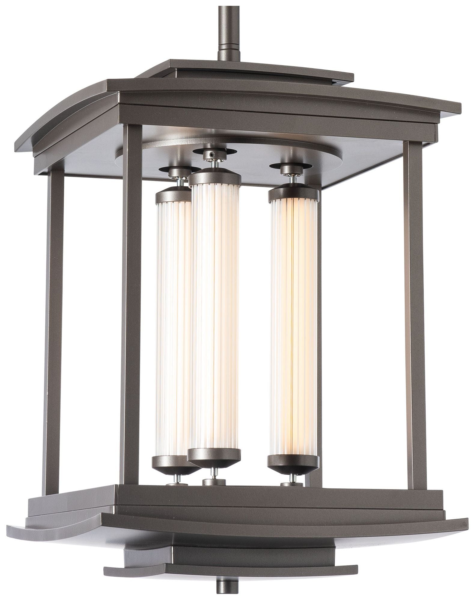 Athena 3-Light Dark Smoke Lantern Chandelier
