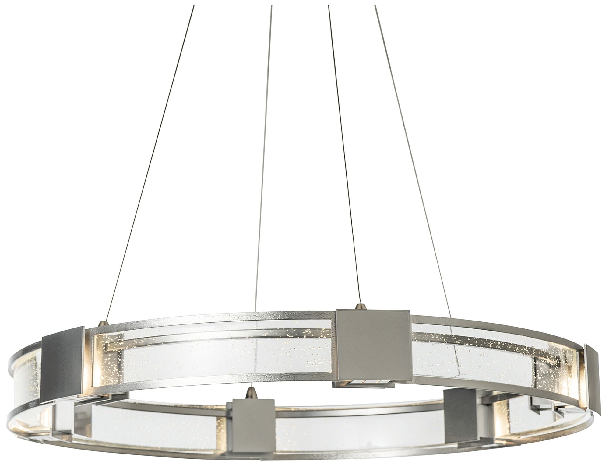 Aura Glass Sterling Clear Chandelier