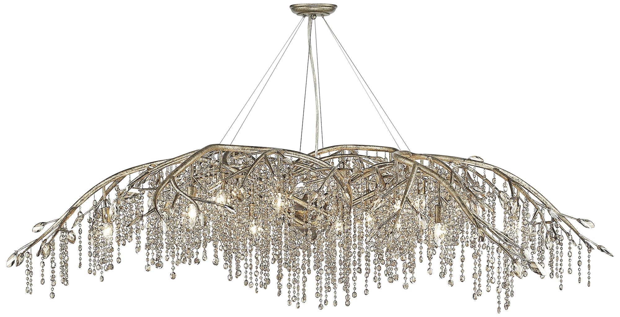 Autumn Twilight 95" Wide Mystic Gold Chandelier