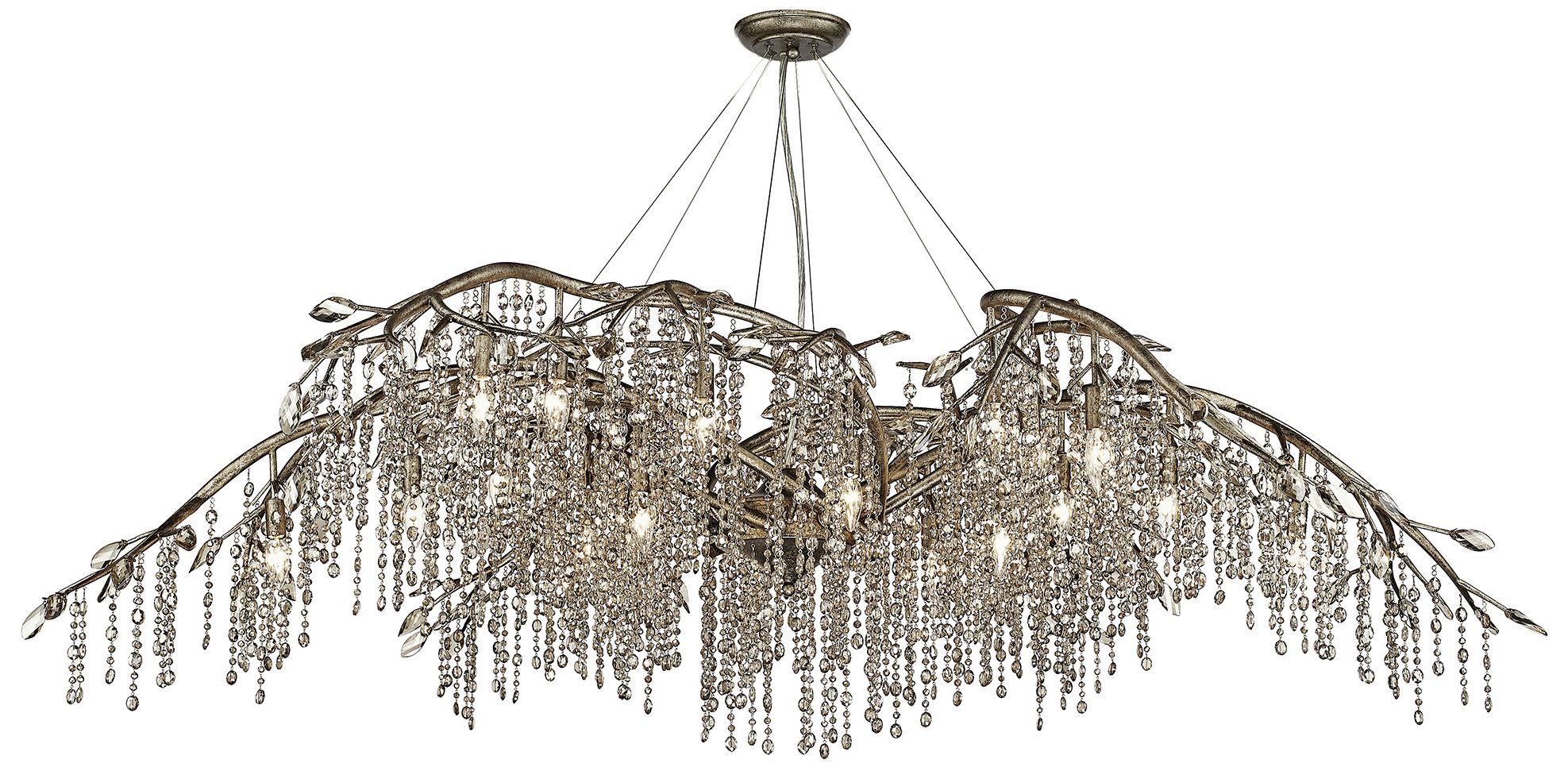 Autumn Twilight 80" Wide Mystic Gold Chandelier