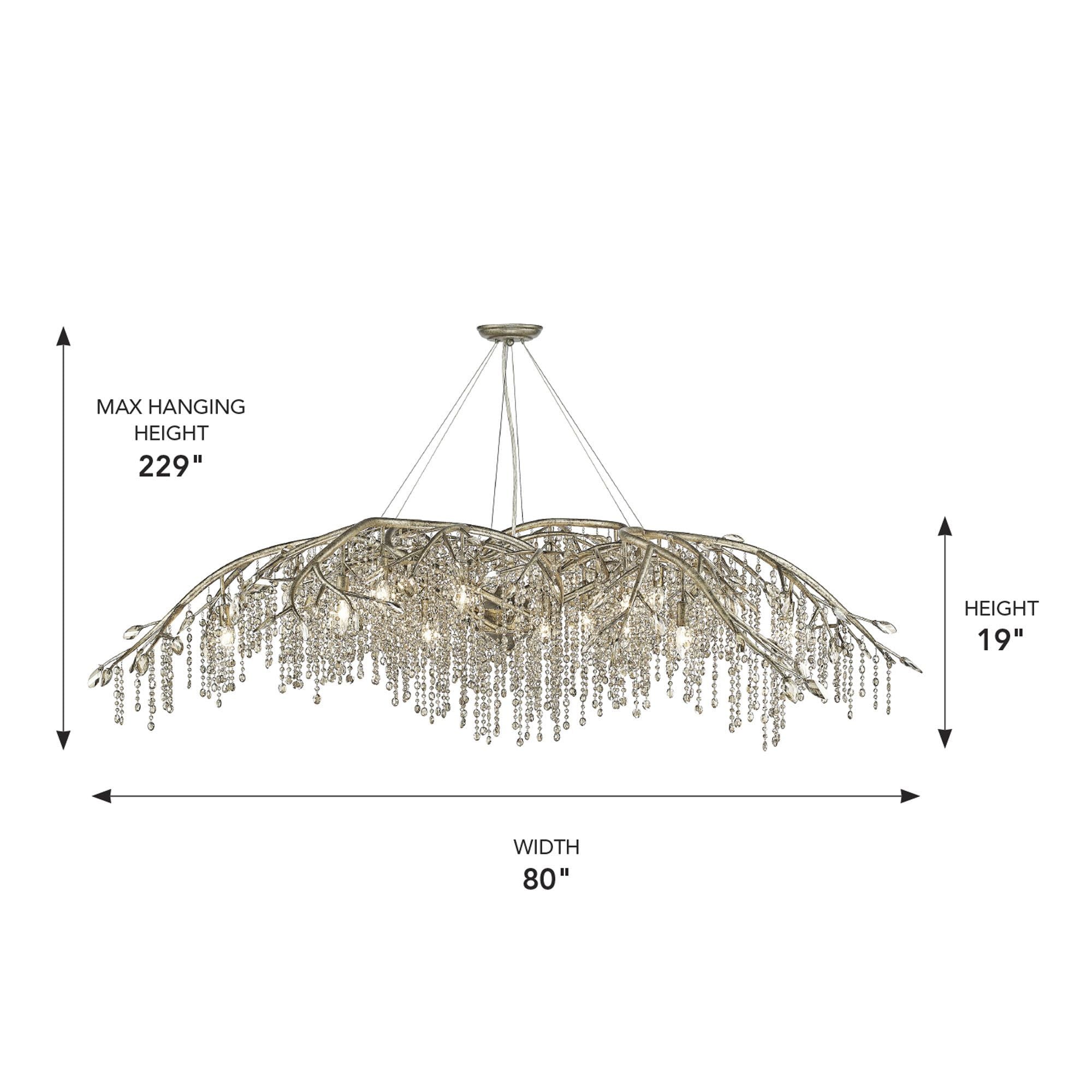 Autumn Twilight 80" Wide Mystic Gold Chandelier