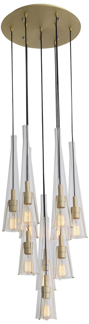 Abbey Park Collection Chandelier Brushed Brass
