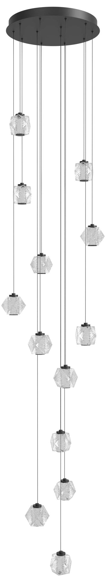 Beluga Collection 203" Black Chandelier