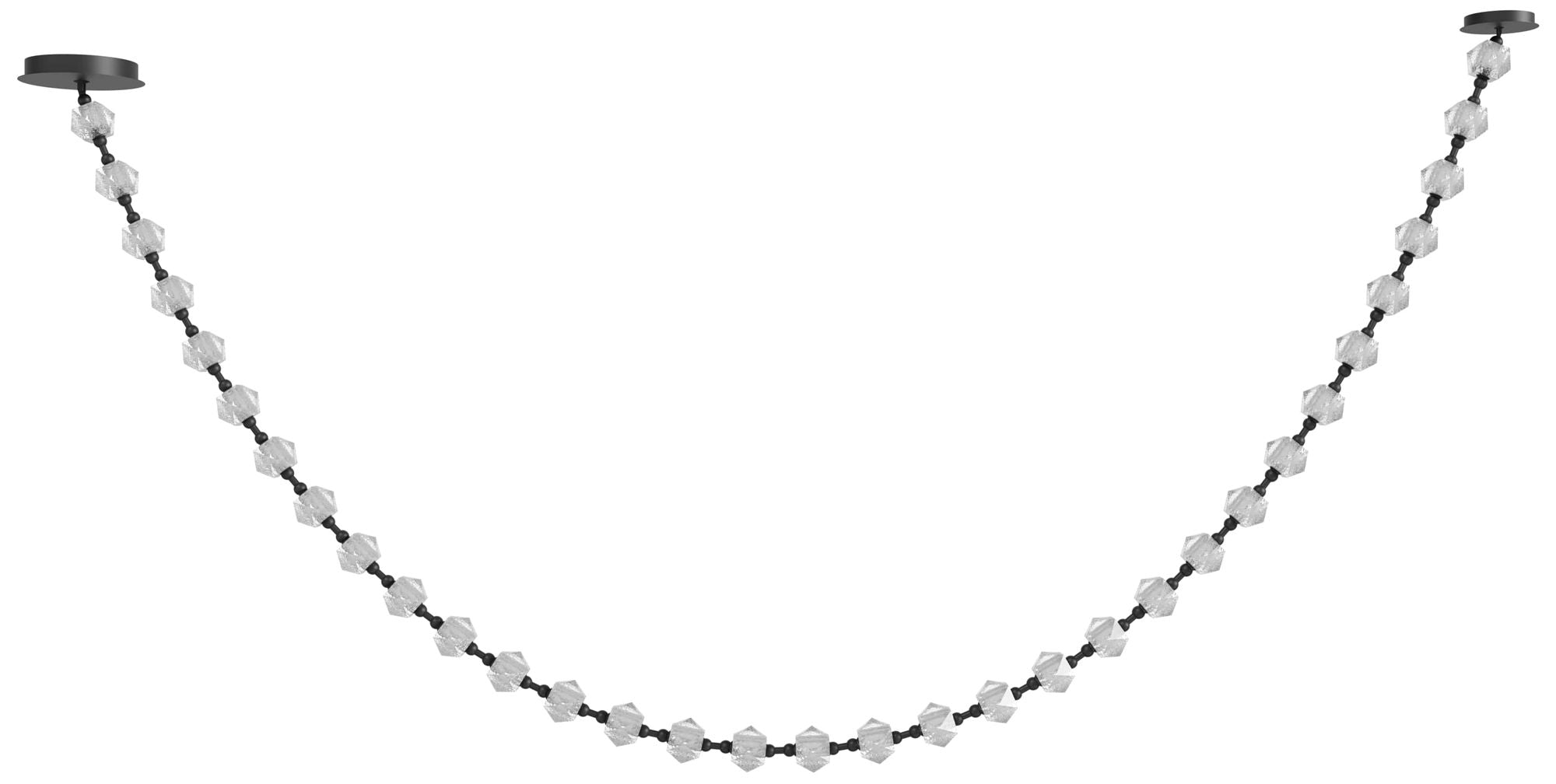Beluga Collection 80" Black Chandelier