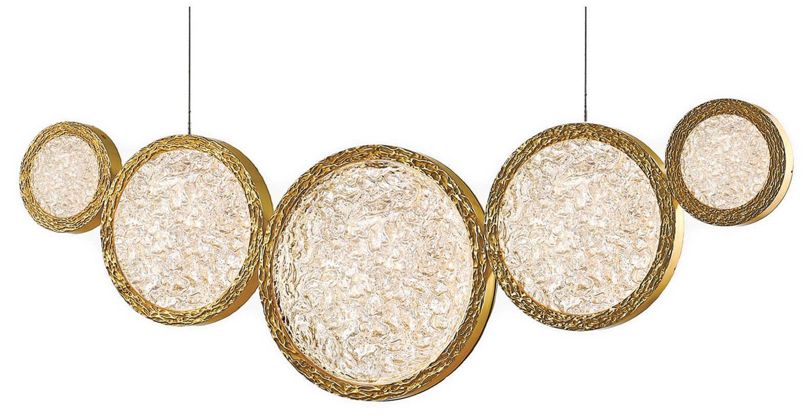 Bottega Collection Hanging Chandelier Polished Brass