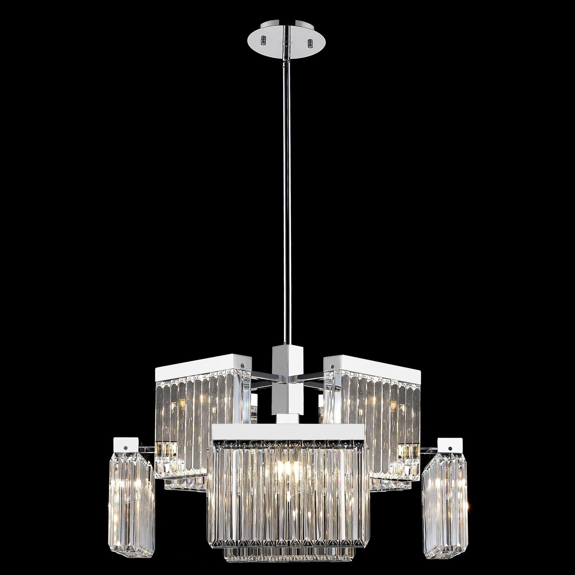 Broadway Collection Hanging Chandelier Polished Nickel