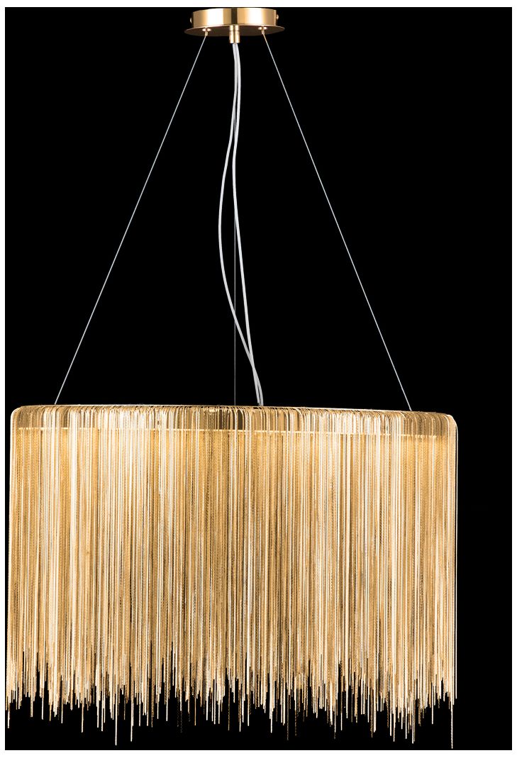 Fountain Ave Collection Hanging Chandelier Gold