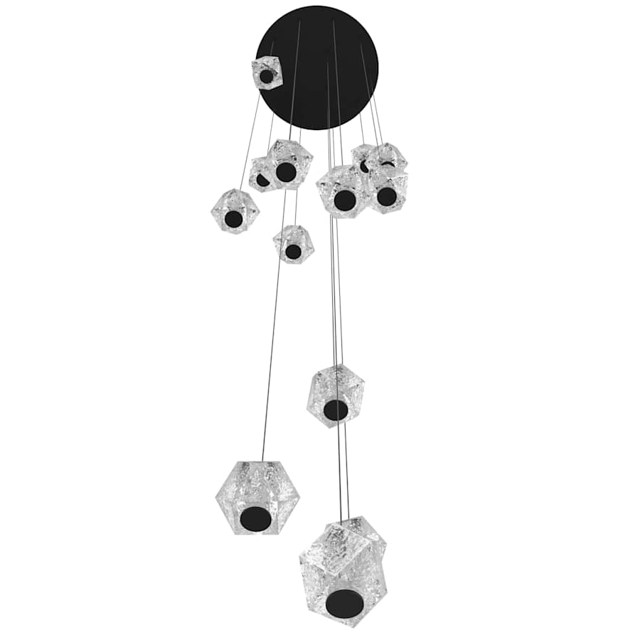 Beluga 22" Wide LED Multi-Light Pendant with Faceted