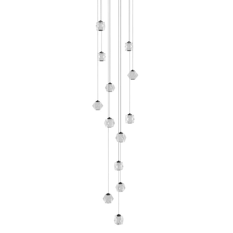 Beluga 22" Wide LED Multi-Light Pendant with Faceted