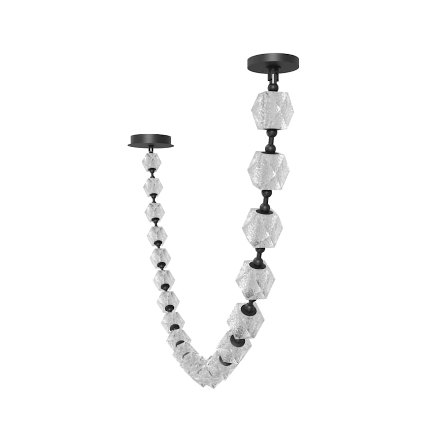 Beluga 90" Wide LED Linear Pendant with Faceted Acrylic