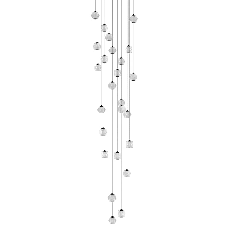 Beluga 30" Wide LED Multi-Light Pendant with Faceted