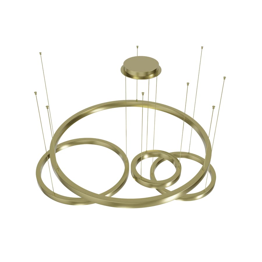 Aria 64" Wide LED Abstract Multi-Light Pendant
