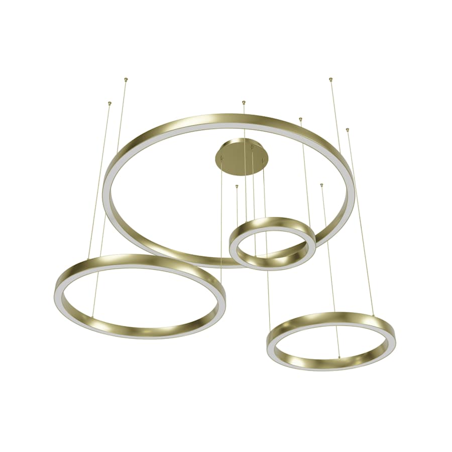 Aria 64" Wide LED Abstract Multi-Light Pendant
