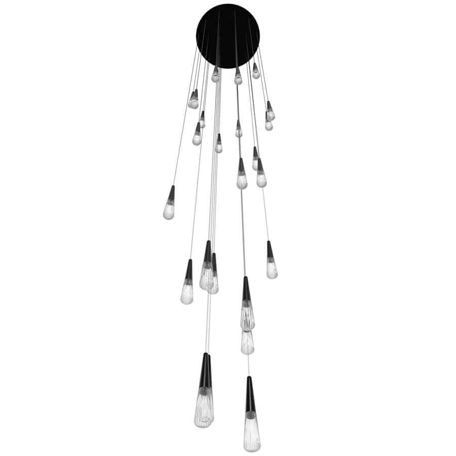 Encino 25-Light 30" Wide LED Crystal Pendant Light