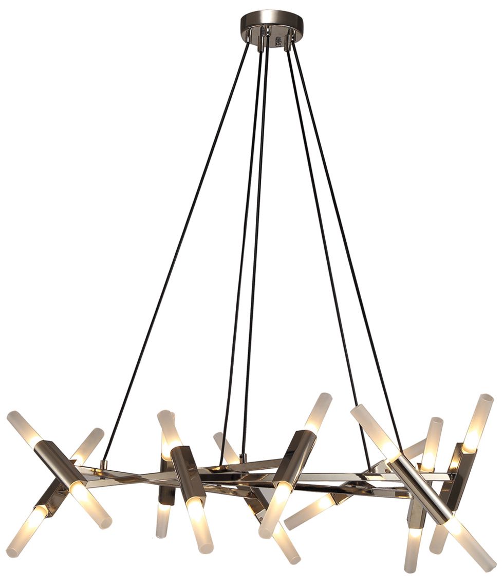 Manhattan Ave.Collection Hanging Chandelier Polished