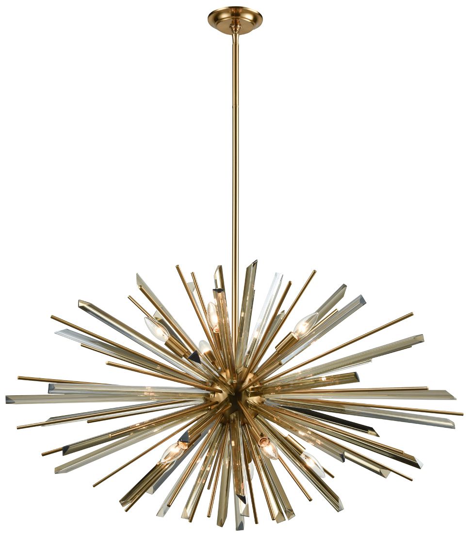 Palisades Collection-10-Light Hanging Chandelier-Brass