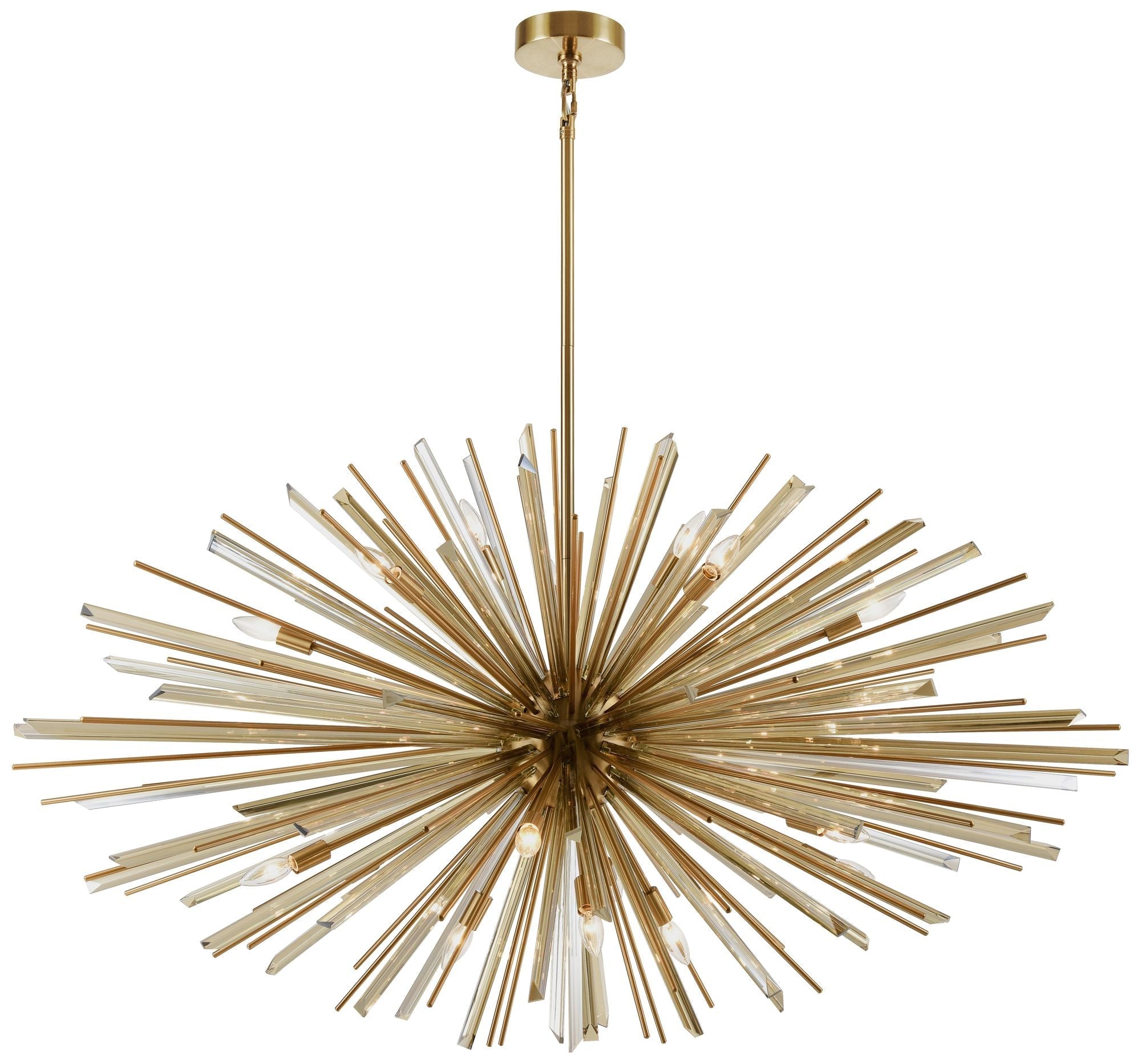 Palisades Collection-18-Light Hanging Chandelier-Brass