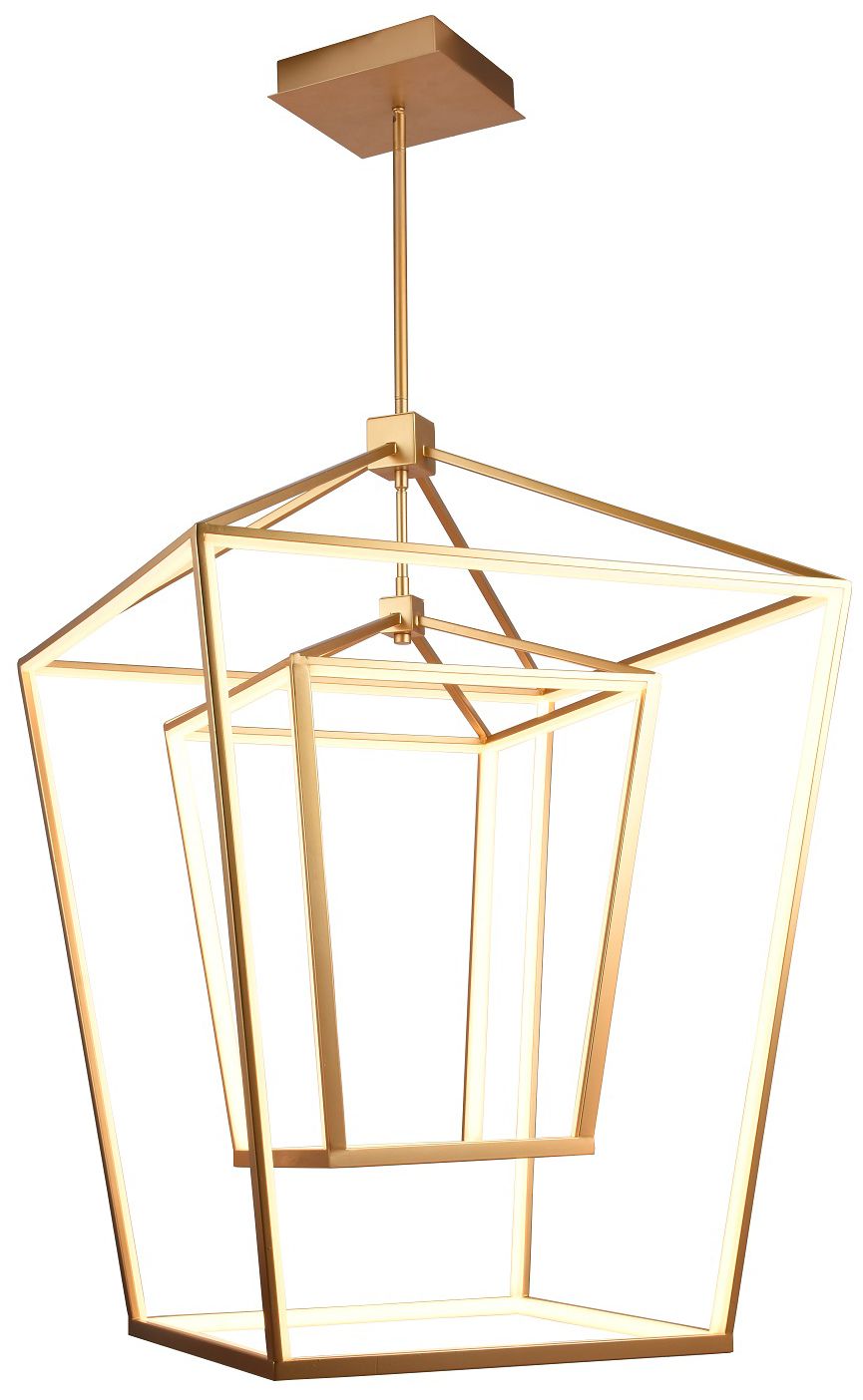 Park Ave. Hanging Chandelier Gold
