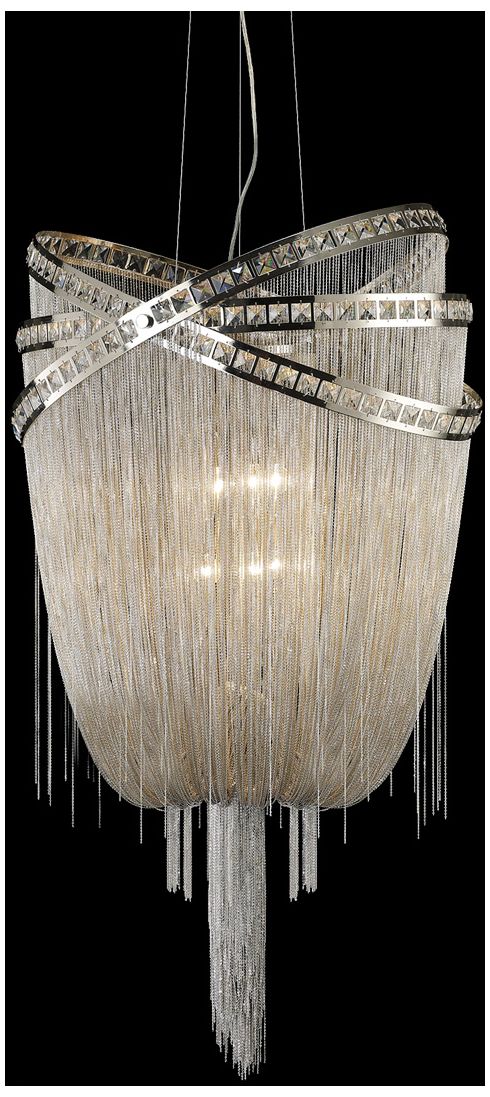 Wilshire Blvd. Collection Chandelier Polished Nickel