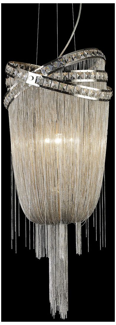 Wilshire Blvd. Collection Chandelier Polished Nickel