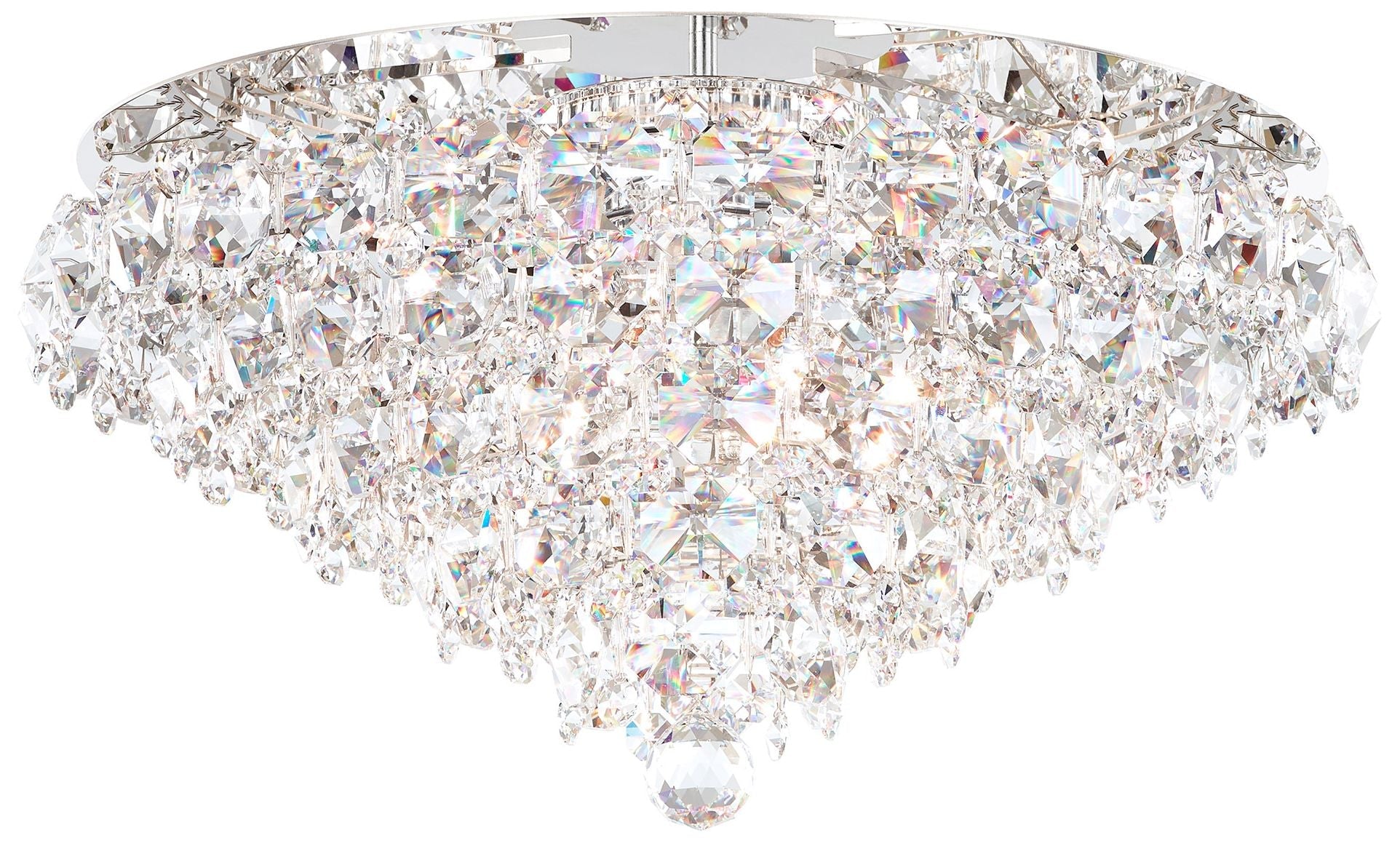 Baronet 12"H X 6-Light Crystal Flush Chandelier
