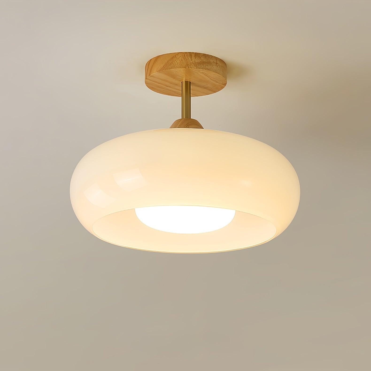Bauhaus Glass Disc Ceiling Light