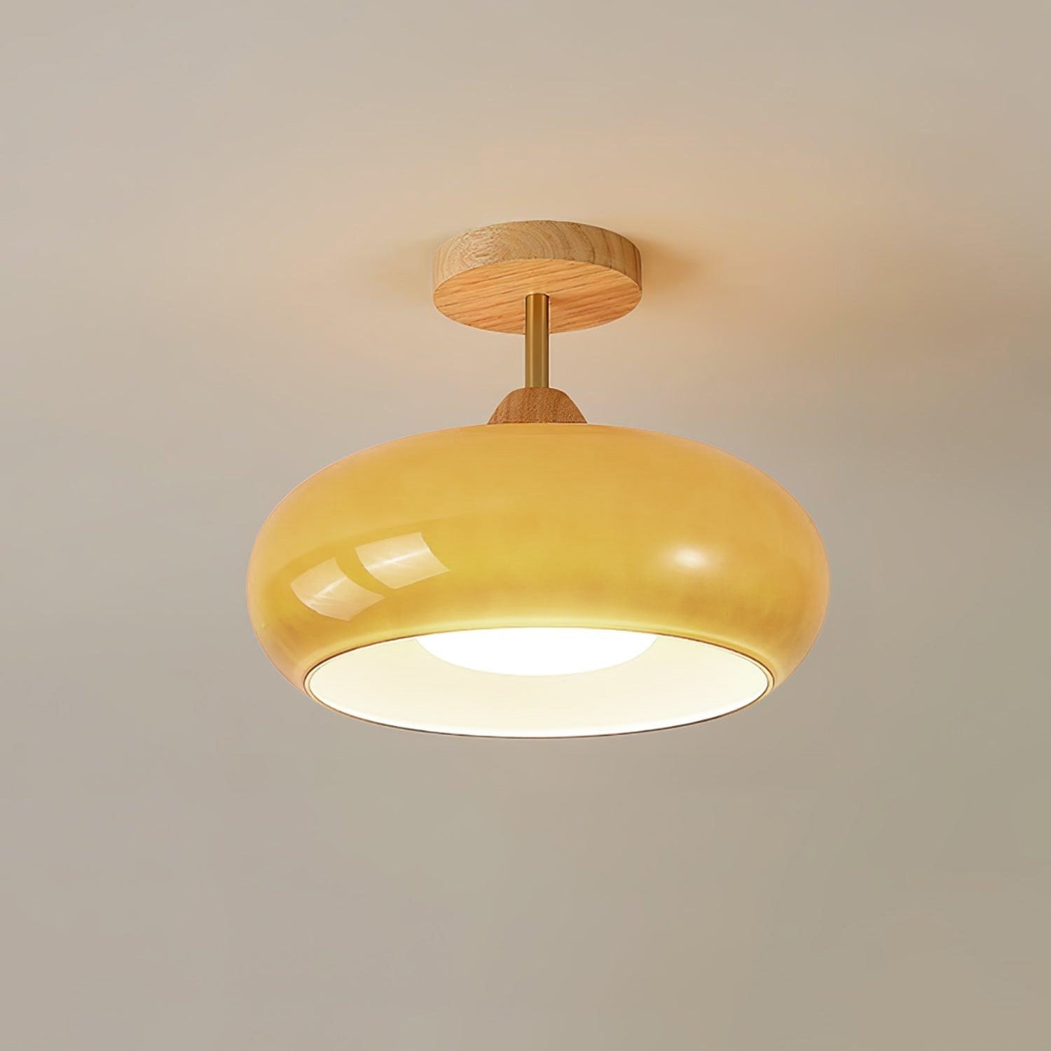 Bauhaus Glass Disc Ceiling Light