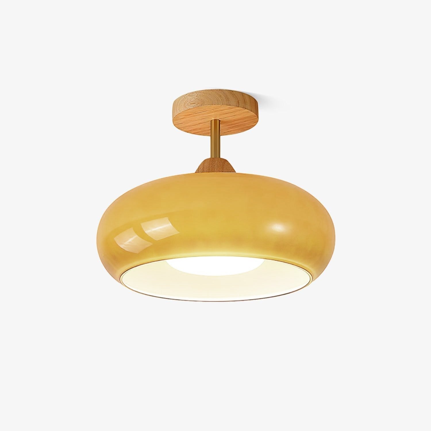 Bauhaus Glass Disc Ceiling Light