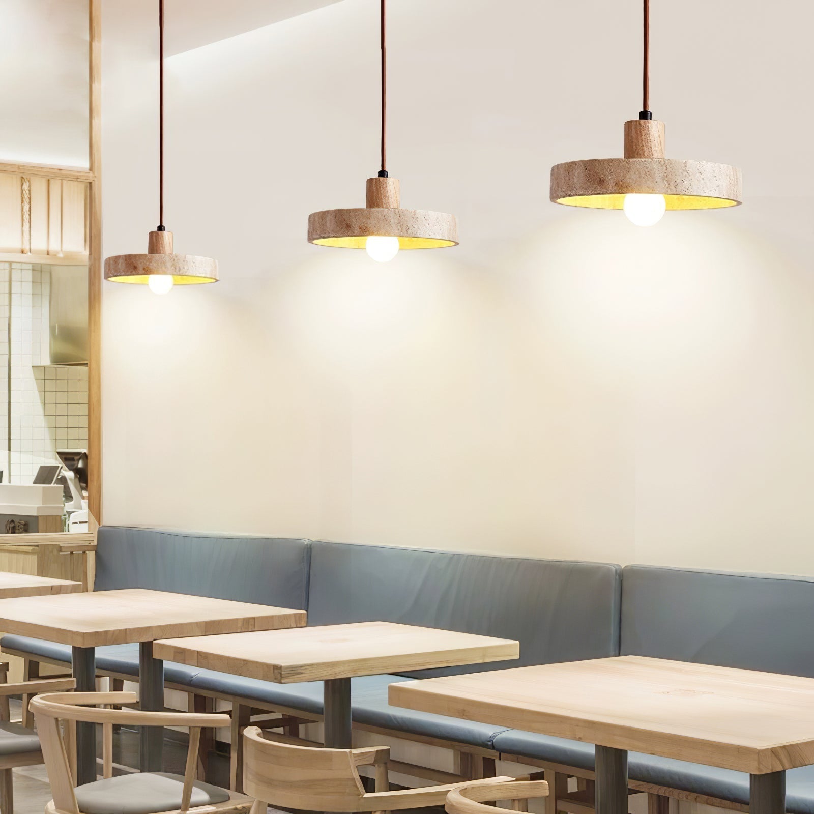Piedra Travertine Pendant Light detail view 9