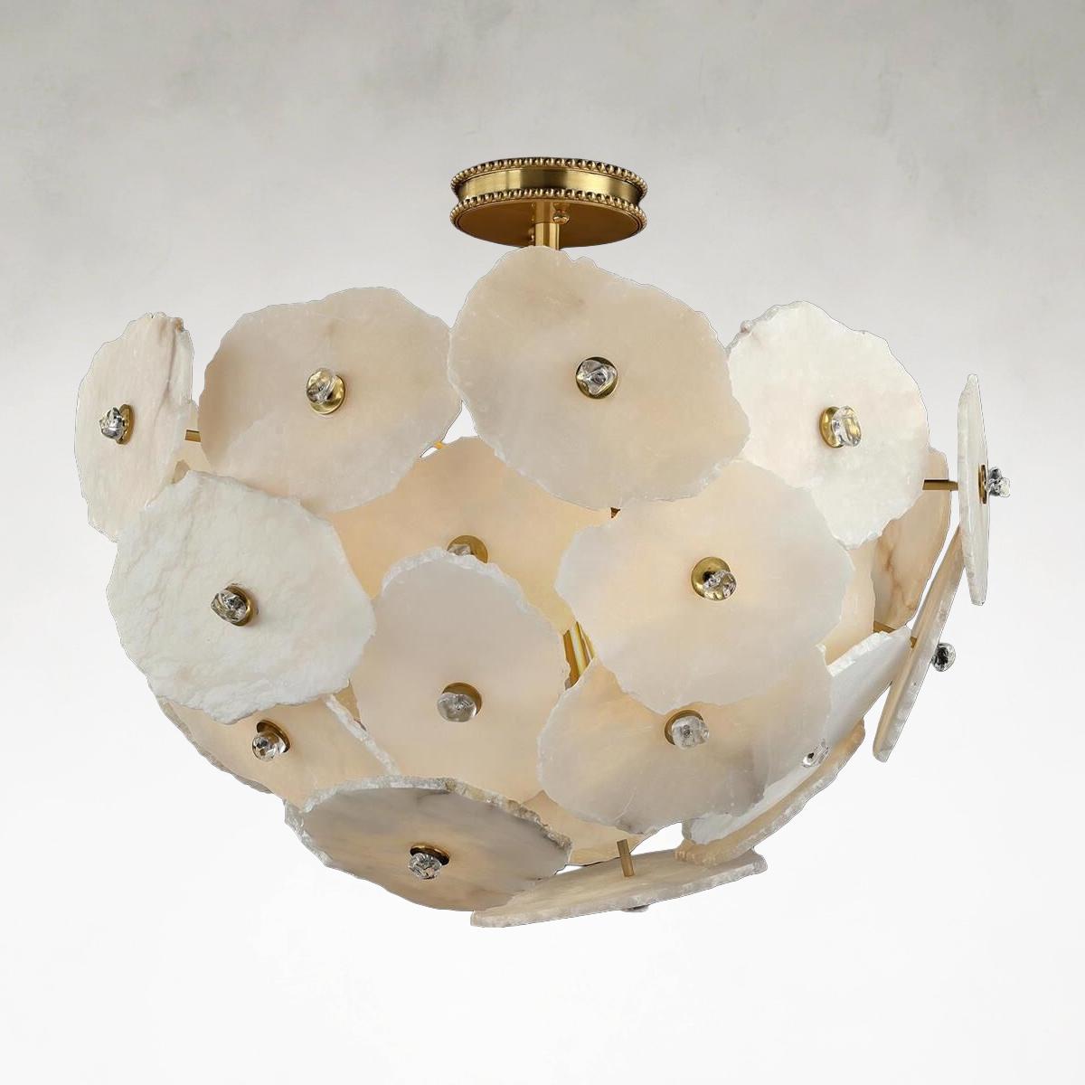 Montserra Four-Light 31-Inch Close-to-Ceiling Flush Mount Ceiling Fi x ture