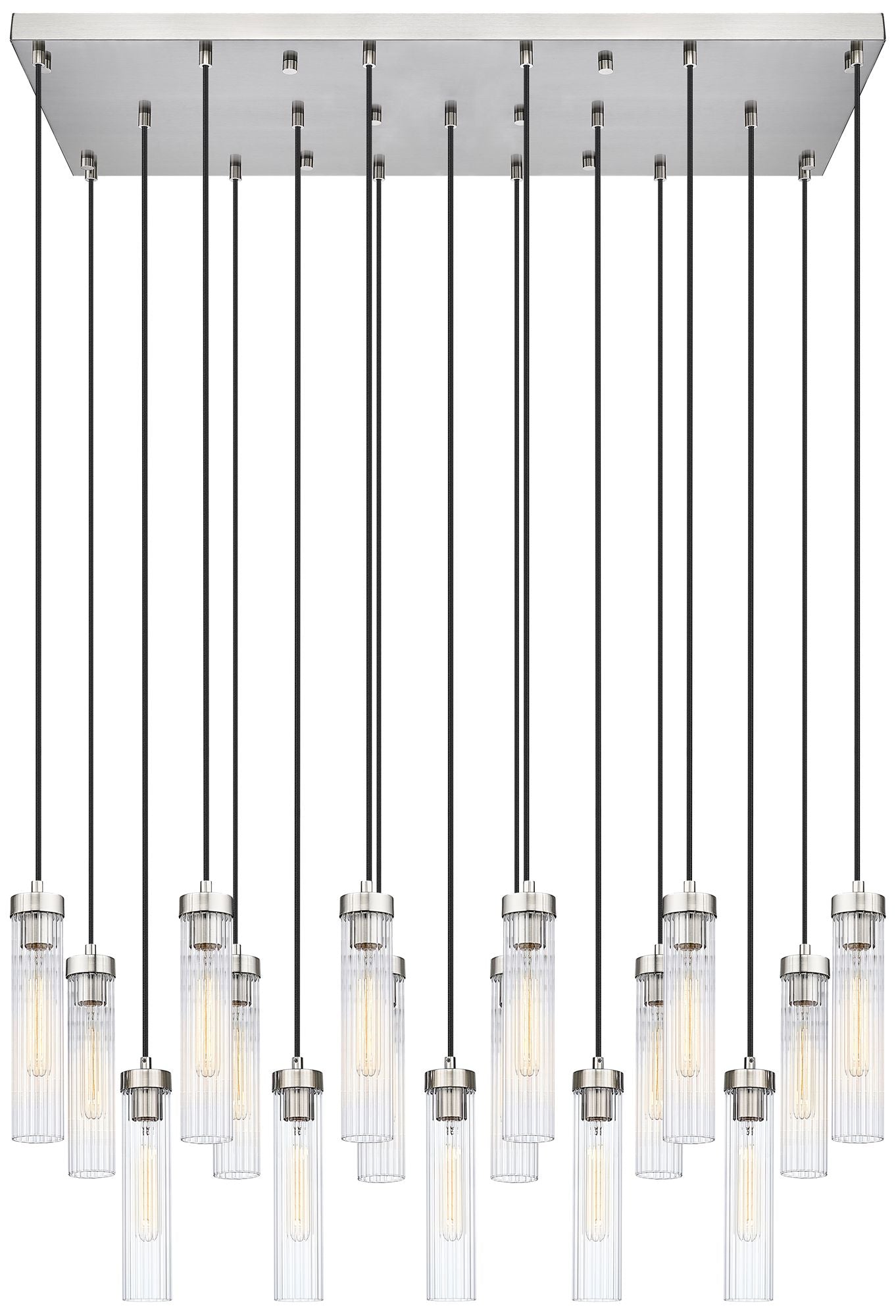 Beau Brushed Nickel 17-Light Linear Pendant