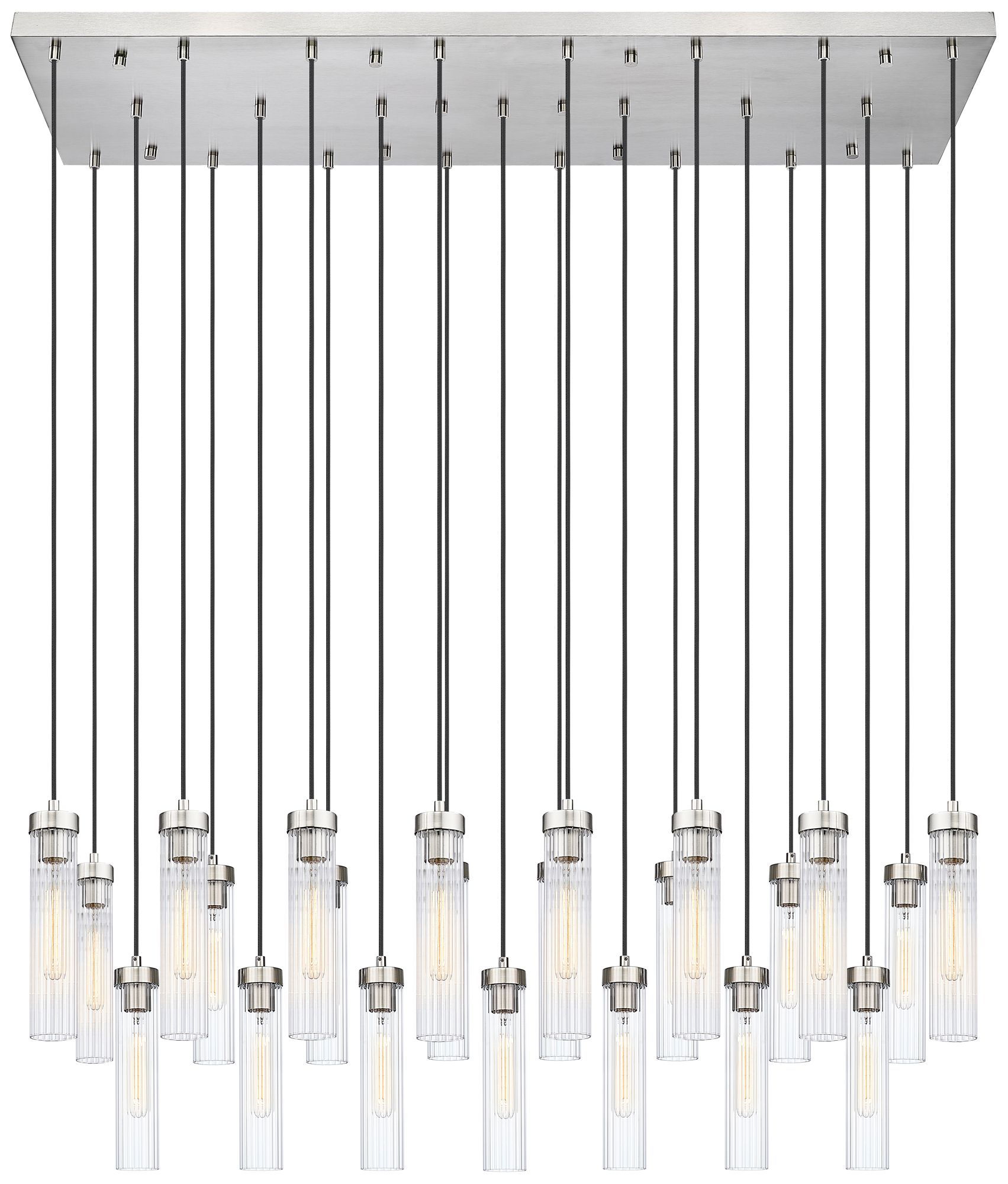 Beau Brushed Nickel 23-Light Linear Pendant