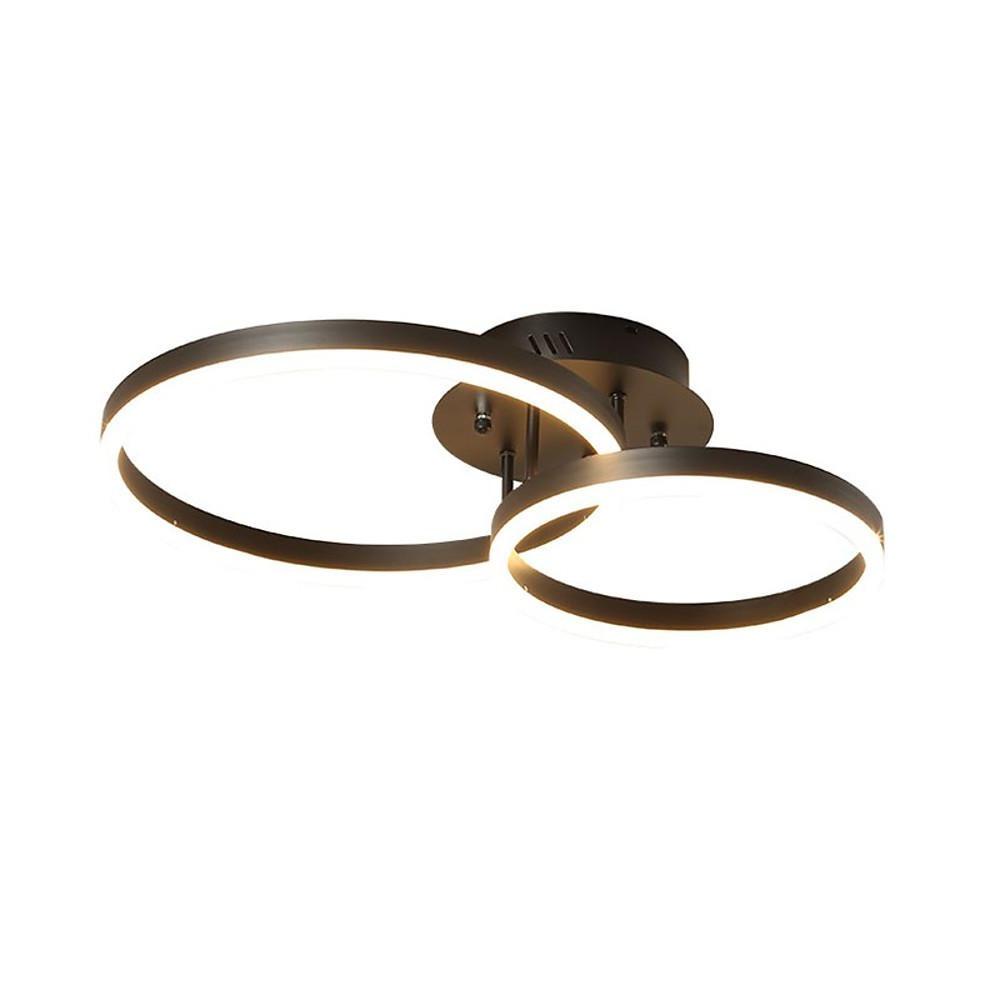2 Circle Gold Flush Mount Light Ceiling Light 2 Lights