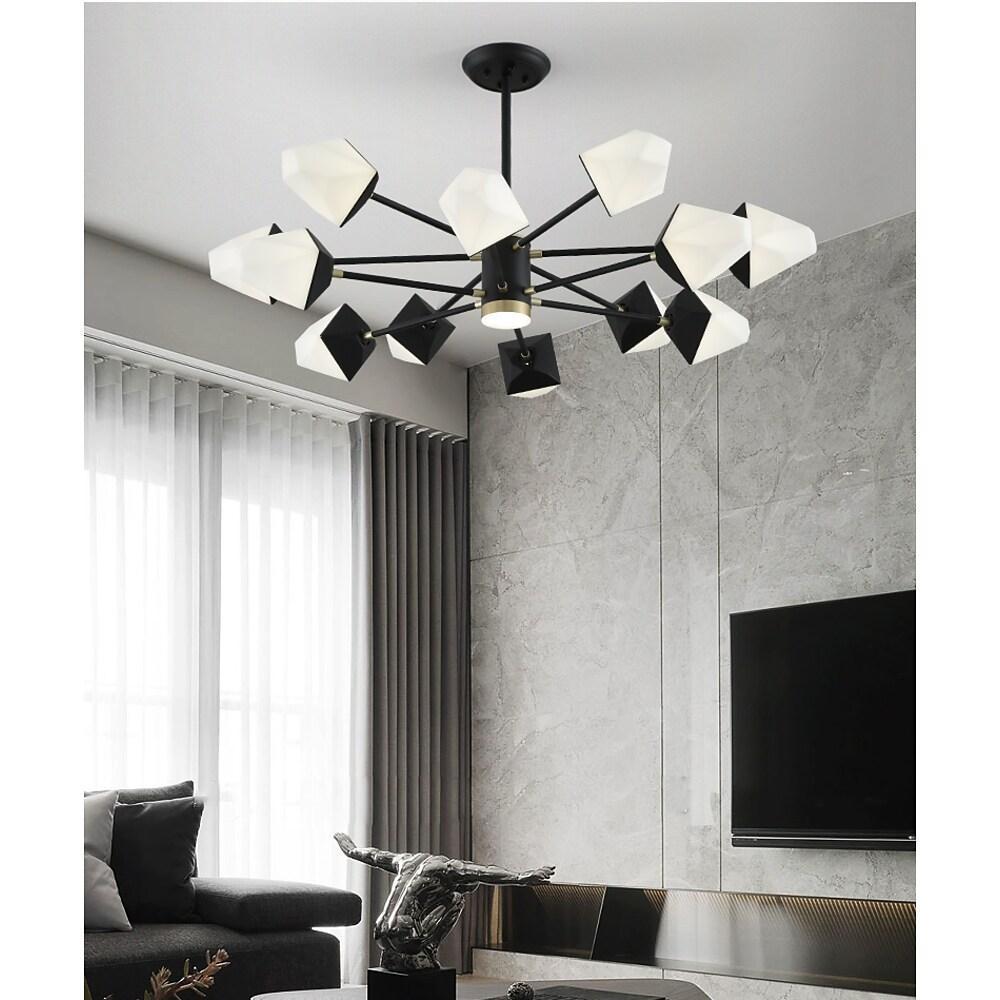 Geometrical Light Metal Acrylic Chandelier