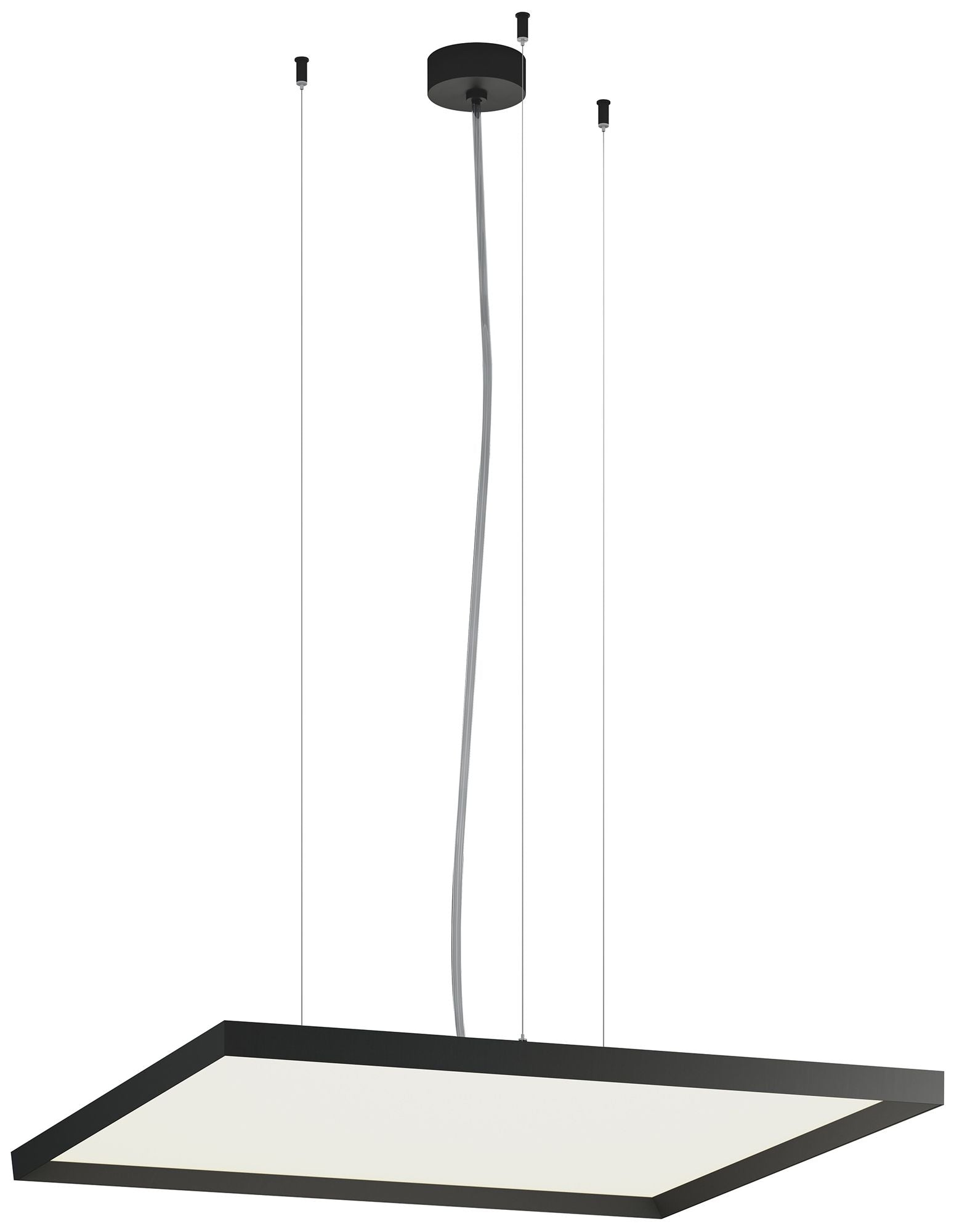 Bina 24" Square Direct/Indirect Light Black Chandelier