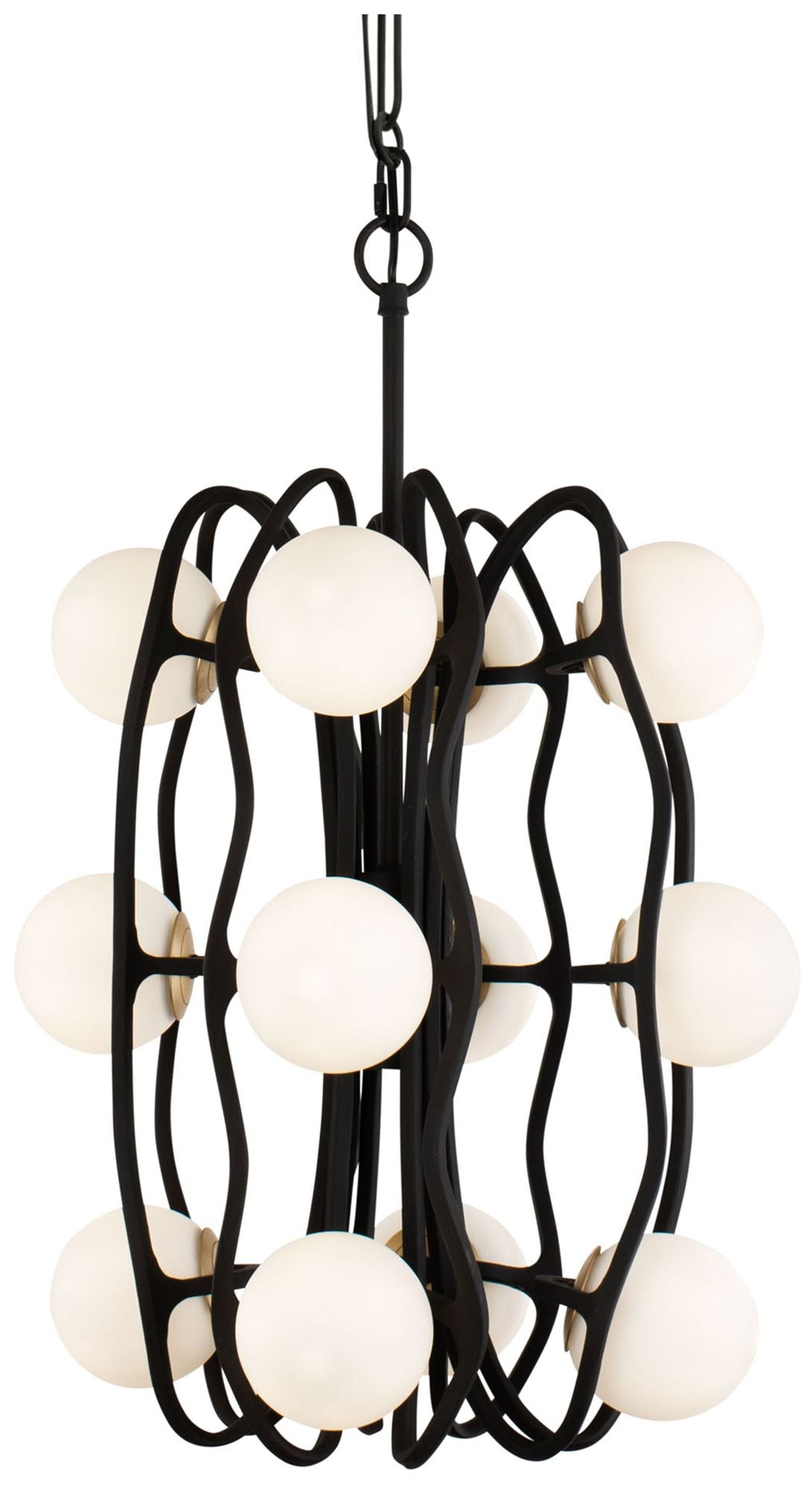 Black Betty 17" Wide 12-Light Carbon French Chandelier