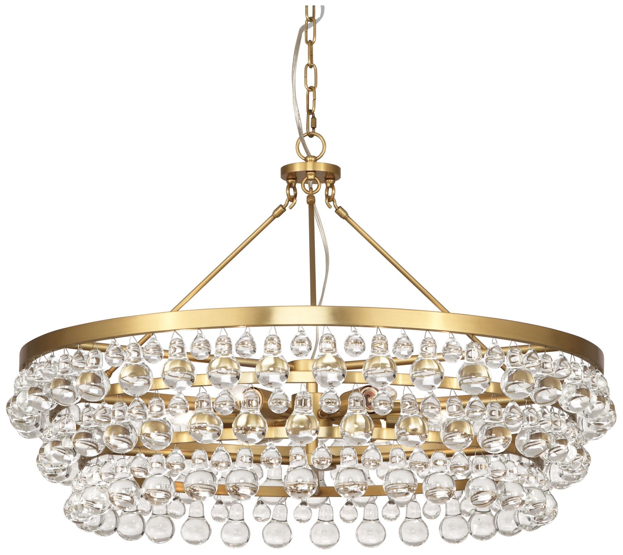 Bling Chandelier Brass with Glass Drops