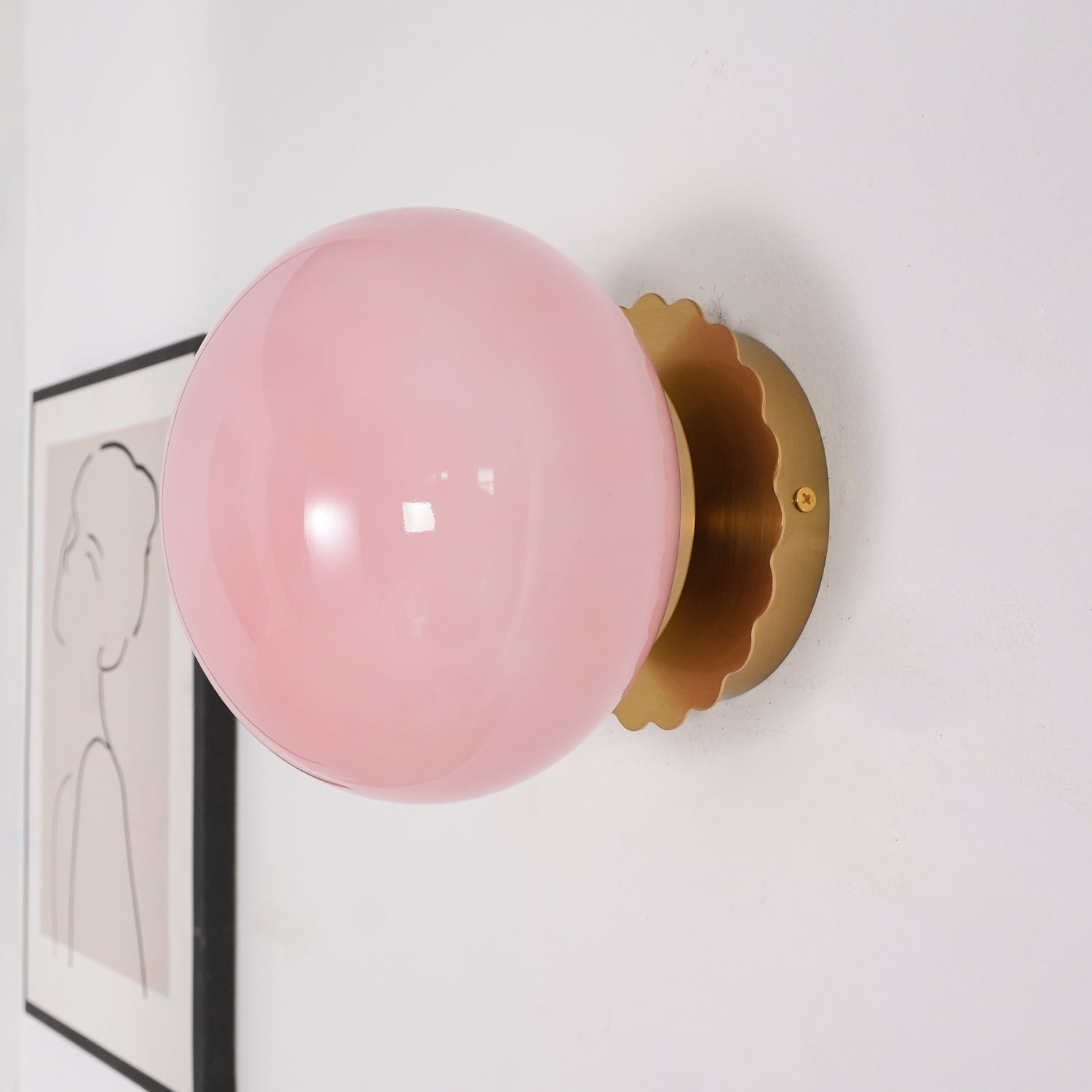 Blush Glass Wall Sconce