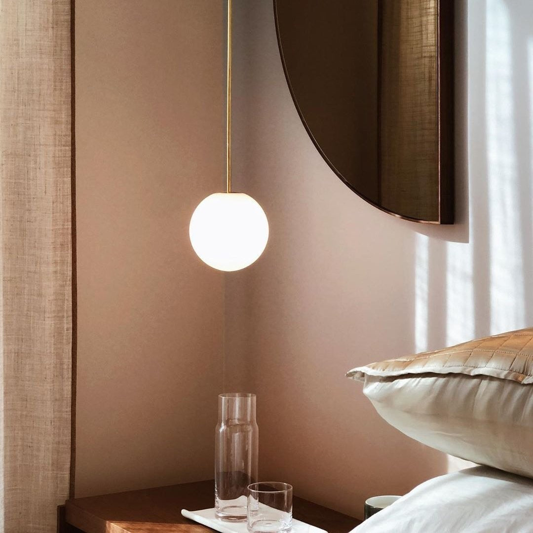 Brass Globe Rod Pendant Light