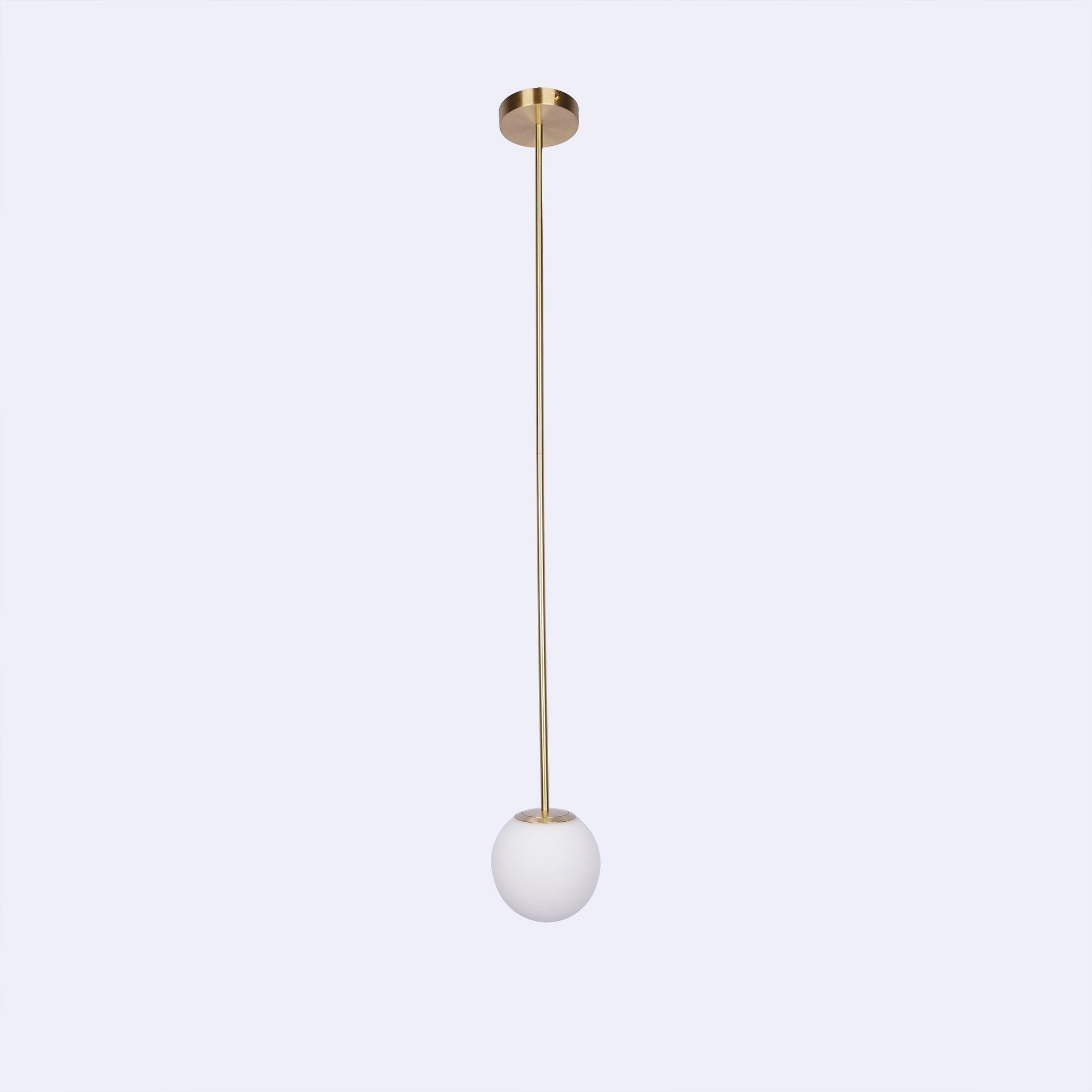 Brass Globe Rod Pendant Light
