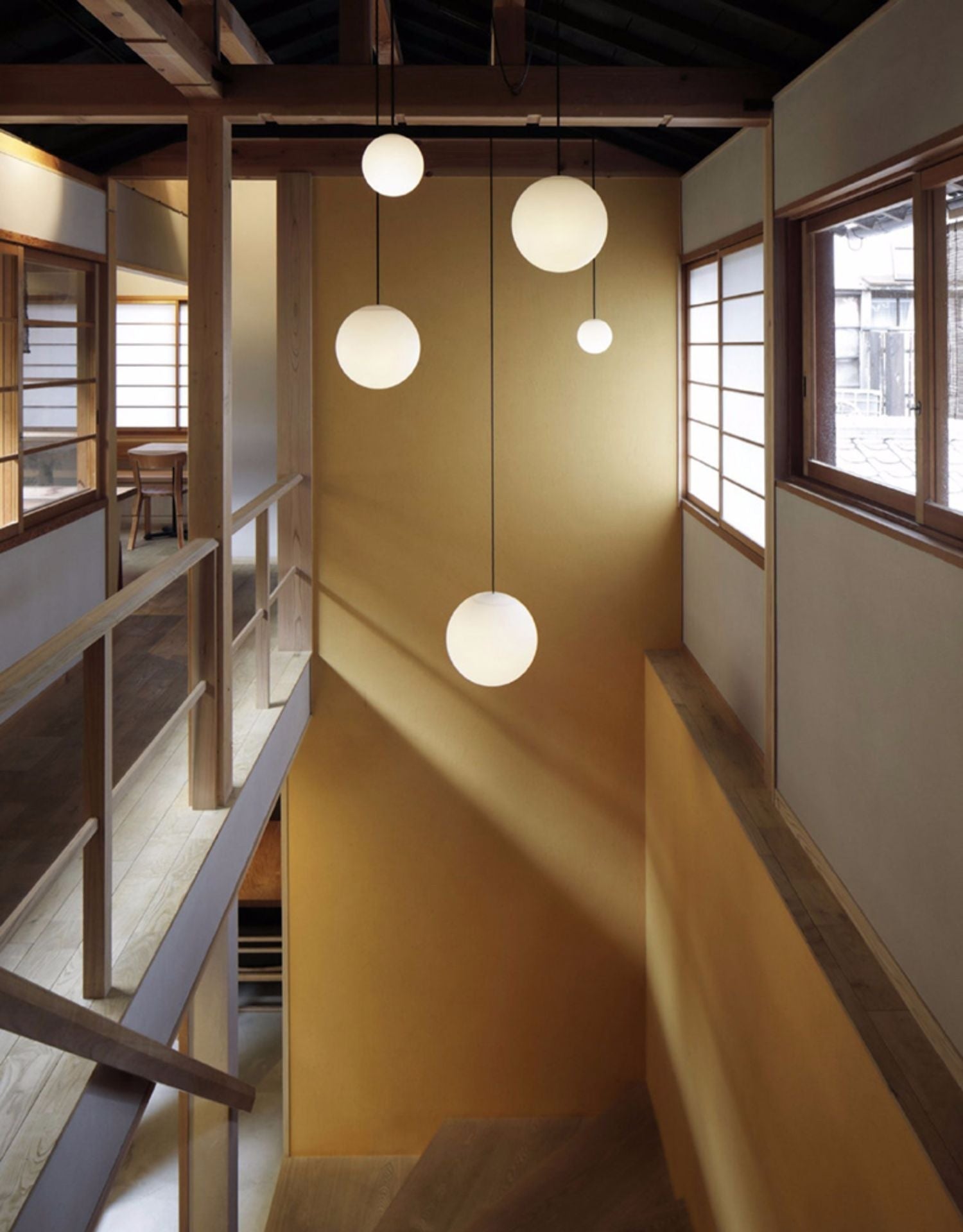 Brass Globe Rod Pendant Light