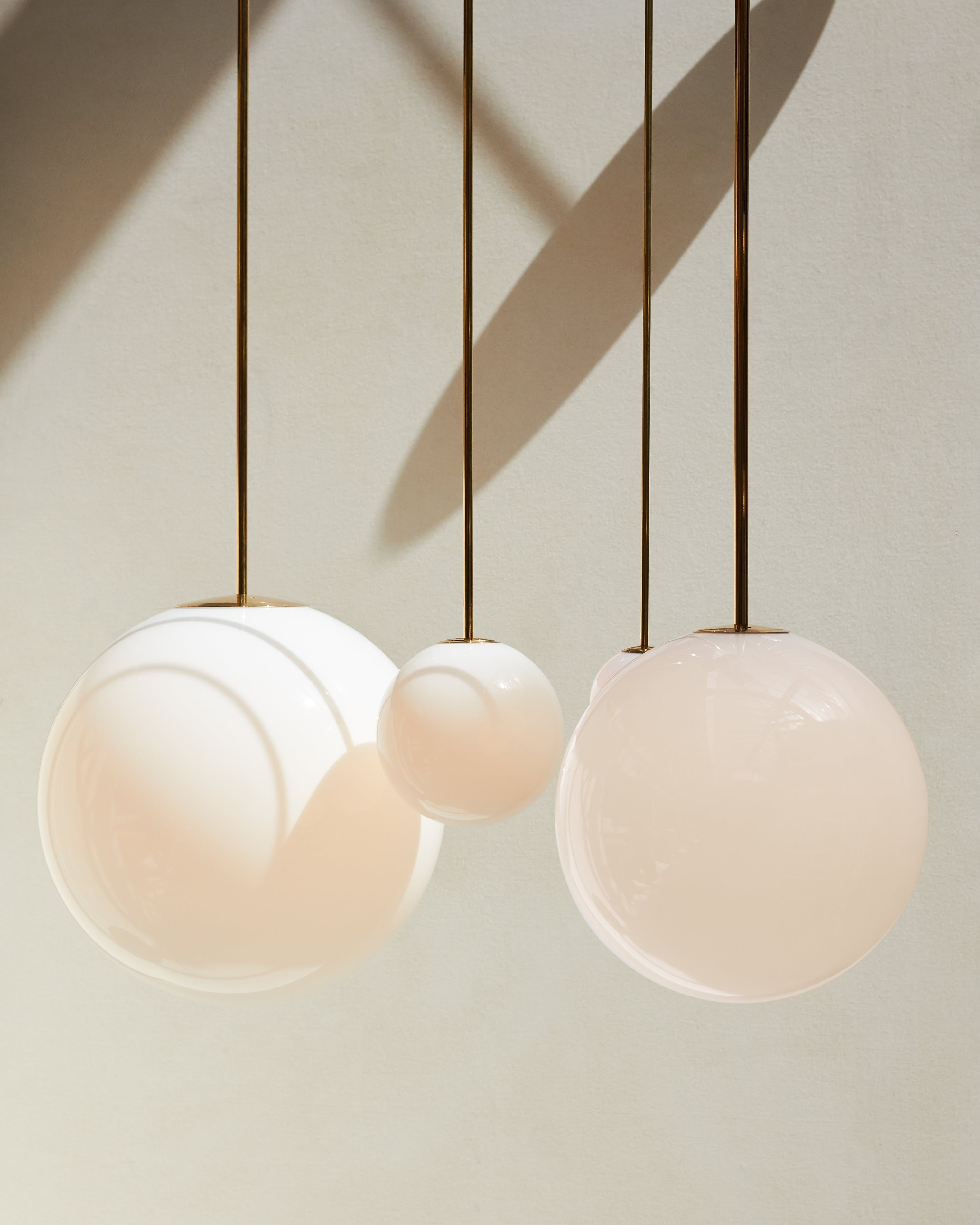 Brass Globe Rod Pendant Light