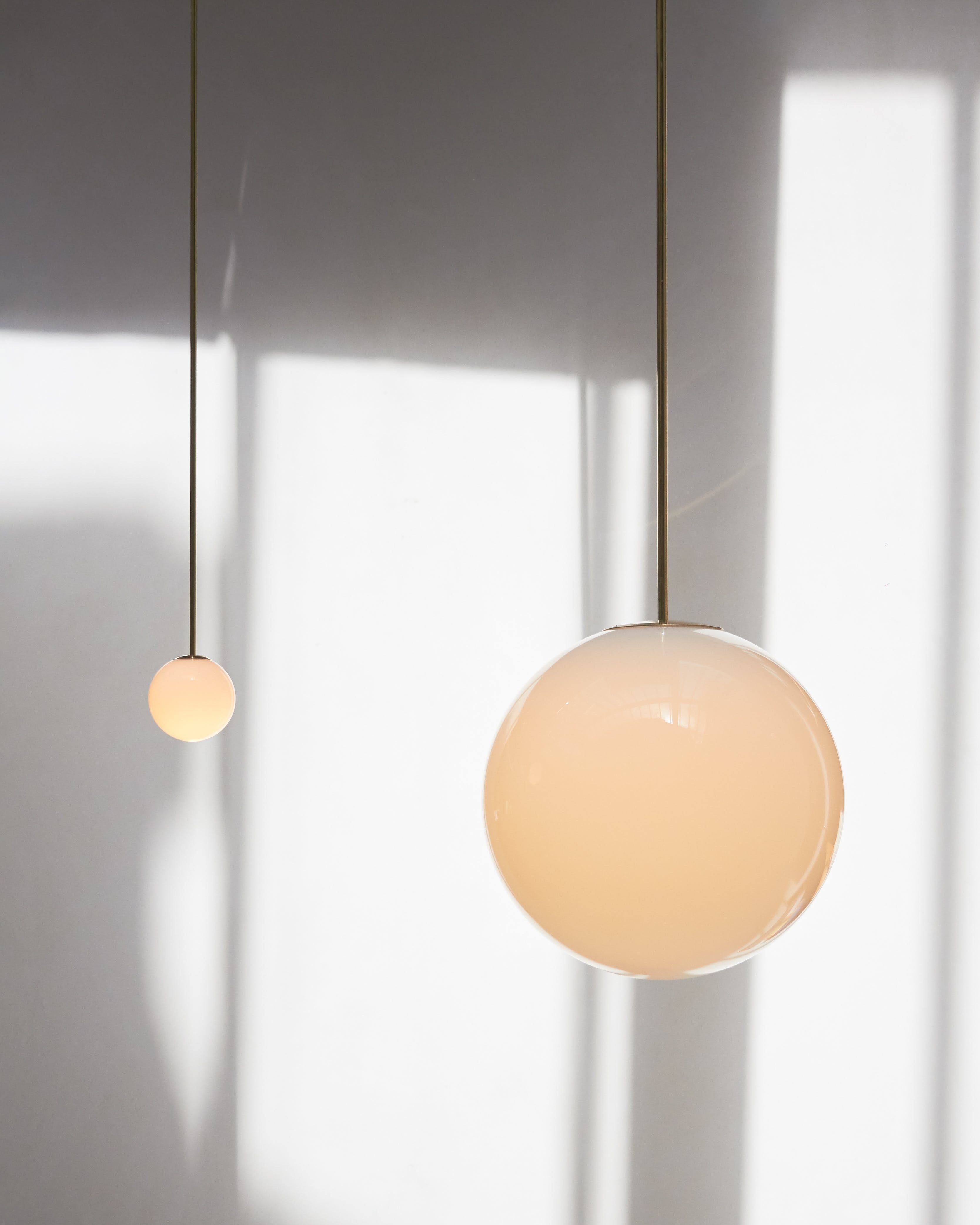 Brass Globe Rod Pendant Light
