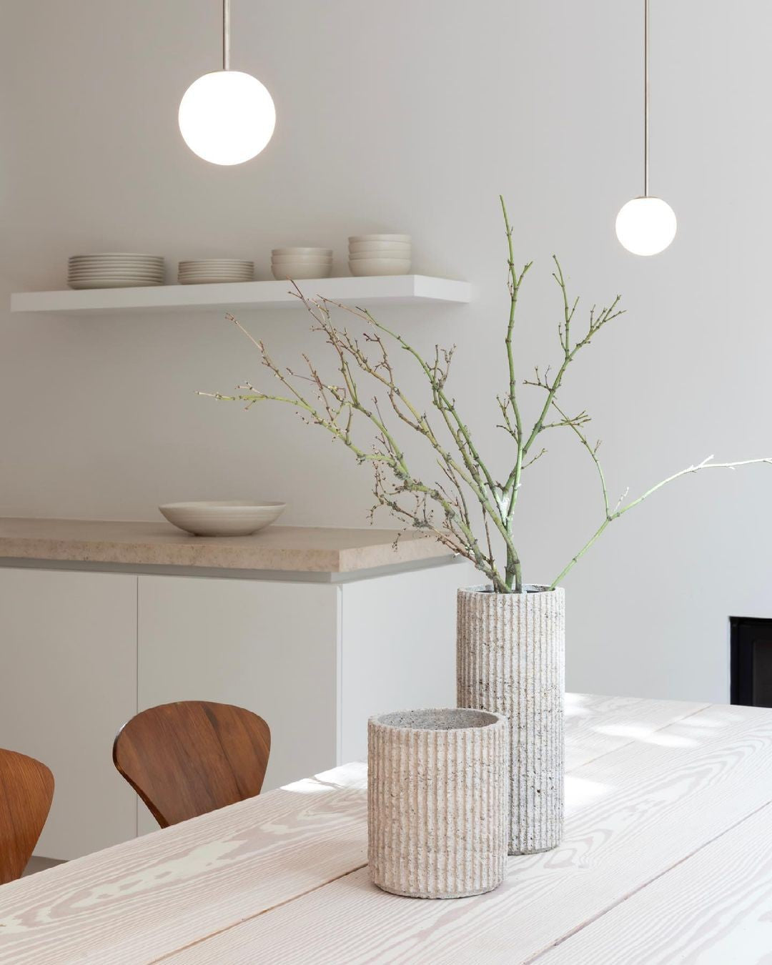 Brass Globe Rod Pendant Light