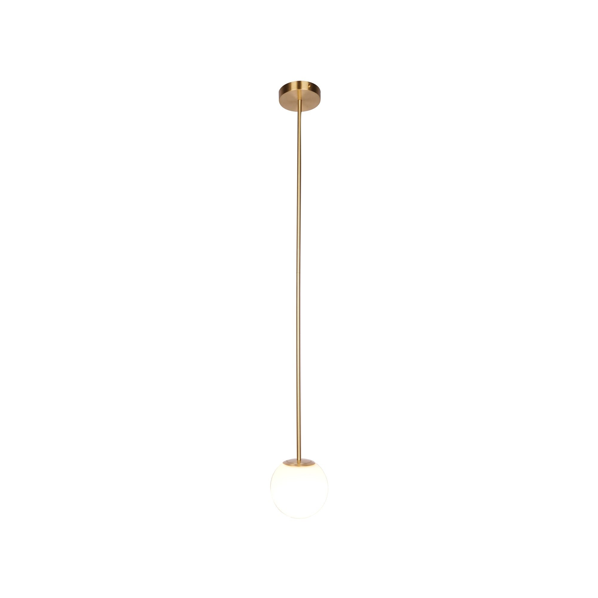 Brass Globe Rod Pendant Light