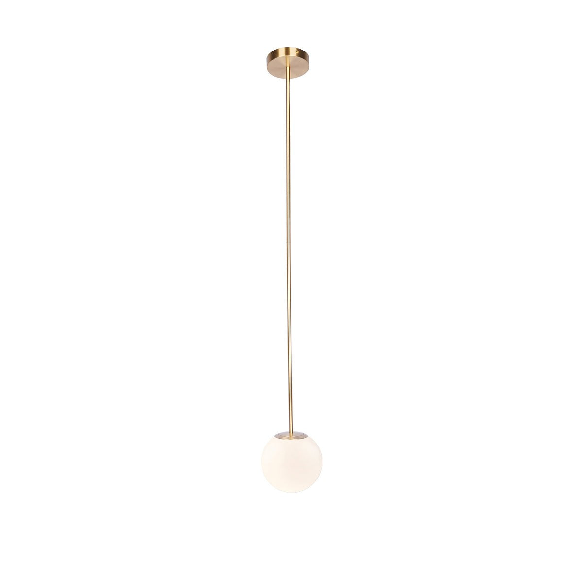 Brass Globe Rod Pendant Light