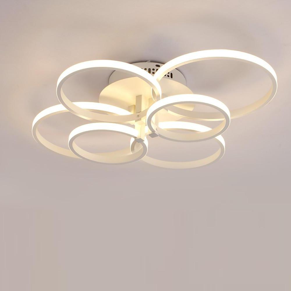6 Differently Sized Metal Silica Gel Flush Mount Lights