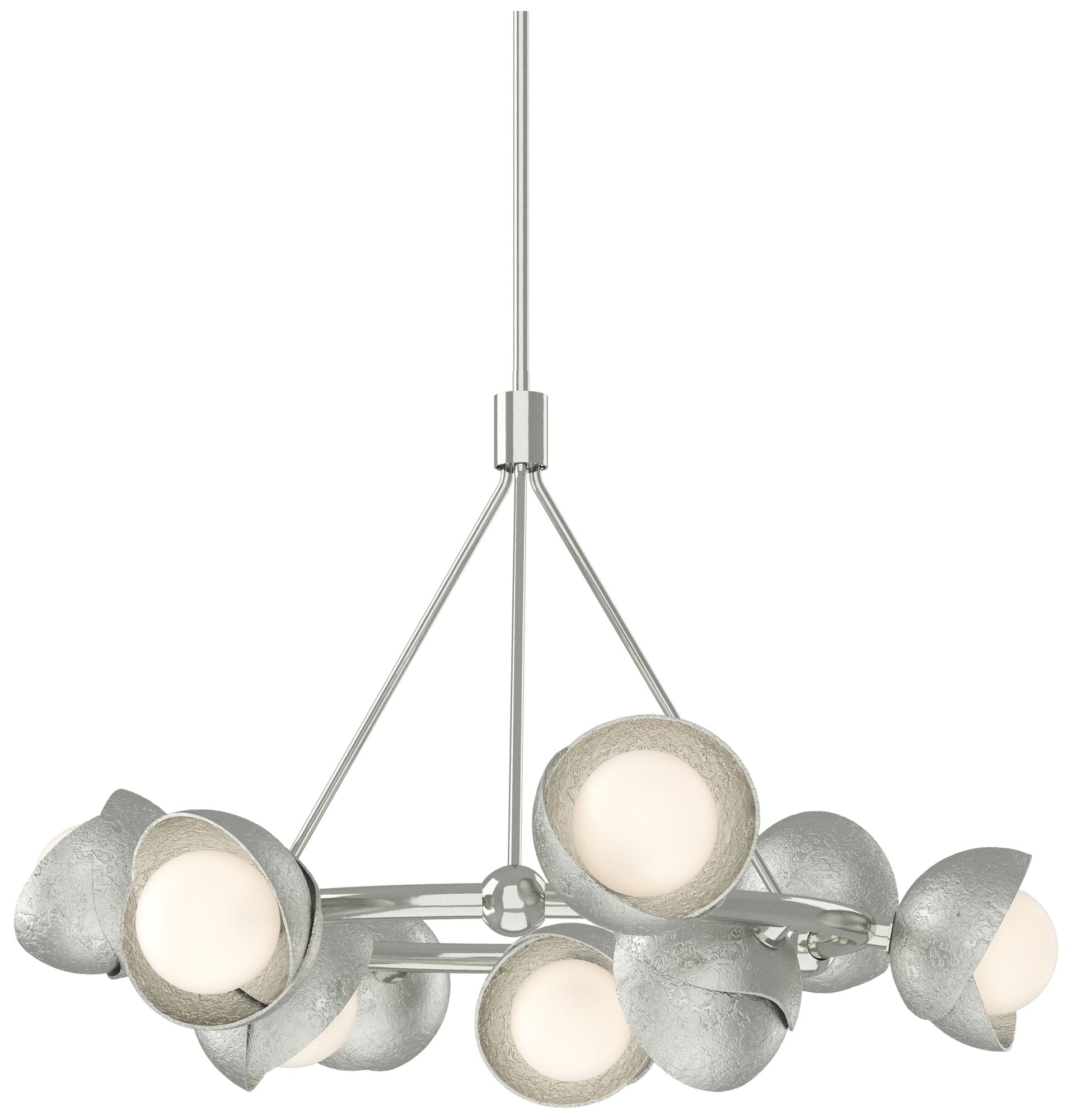 Brooklyn 9-Light Sterling Double Shade Chandelier